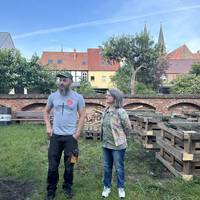 Max Heckel, Lehrer Comeniusschule, und Gabriele Bark, Leiterin Altmärkisches Museum ©Hansestadt Stendal